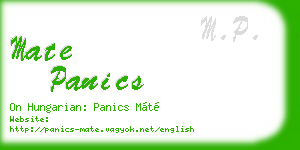 mate panics business card